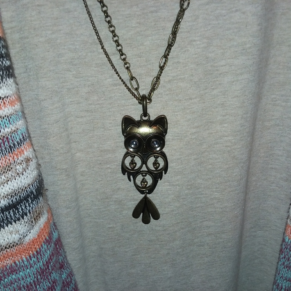 Bronze Owl Necklace